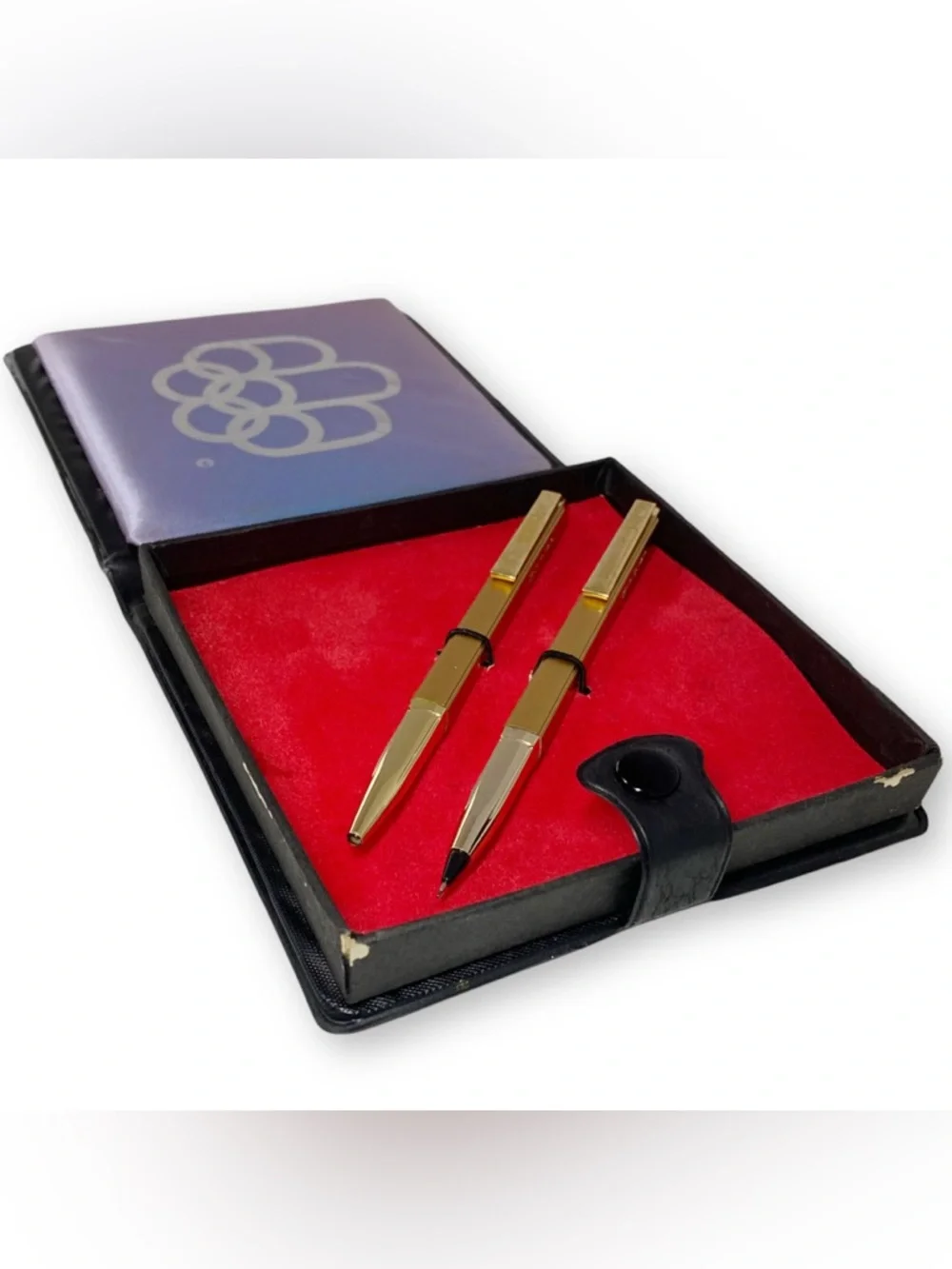 Vintage 1976 Montreal Olympics Gold Tone Pen & Pencil Set with COJO 76 Case